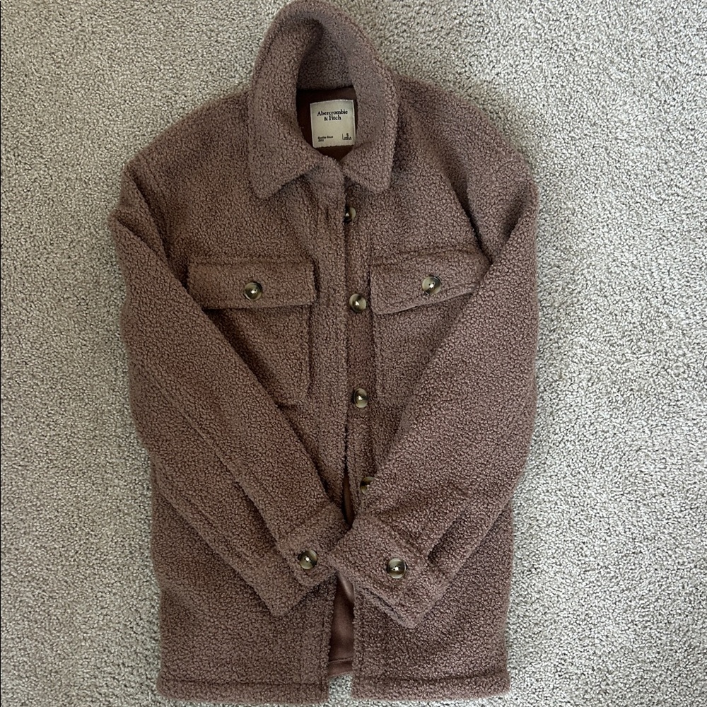 Abercrombie & Fitch Mauve Teddy Jacket